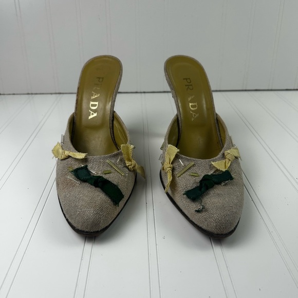 Prada Pointy Toed Knit High Heels - Picture 5 of 12